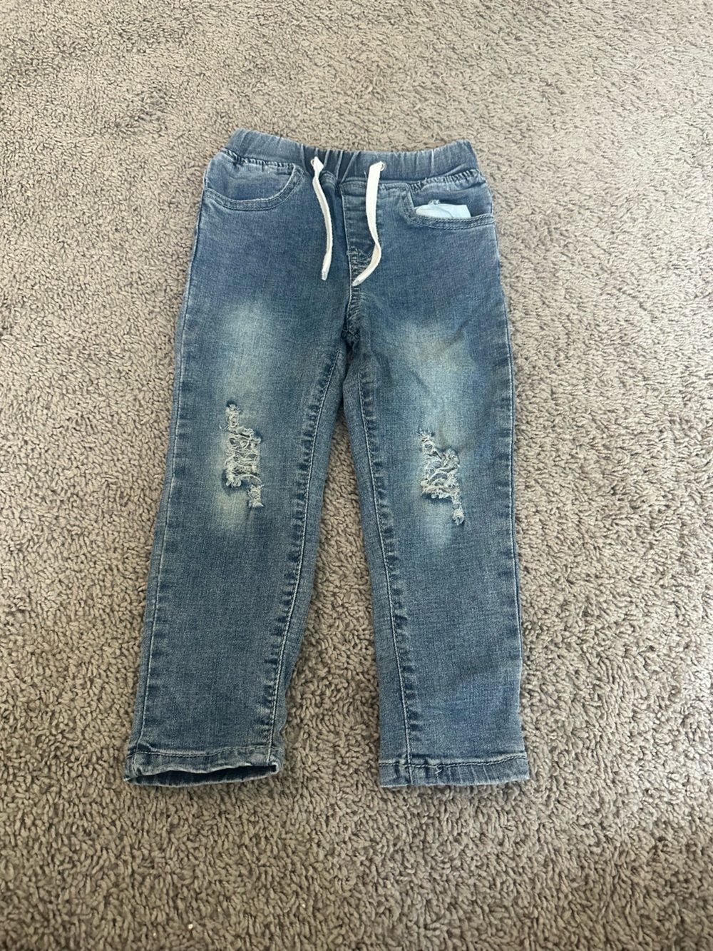 Little Bipsy Skinny Distressed Blue Jeans